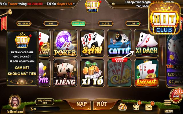 Mở game xì dách Hitclub trải nghiệm thả ga