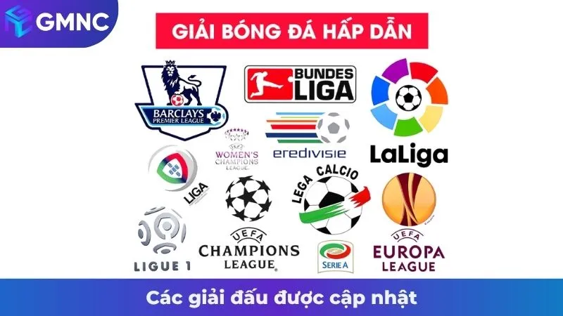 Các giải đấu được cập nhật